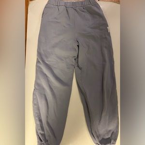 purple adjustable rise sweatpants holister